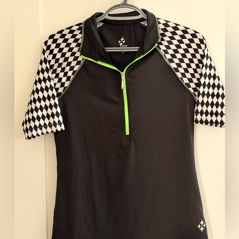 Jofit Black Athletic Top with White Logo